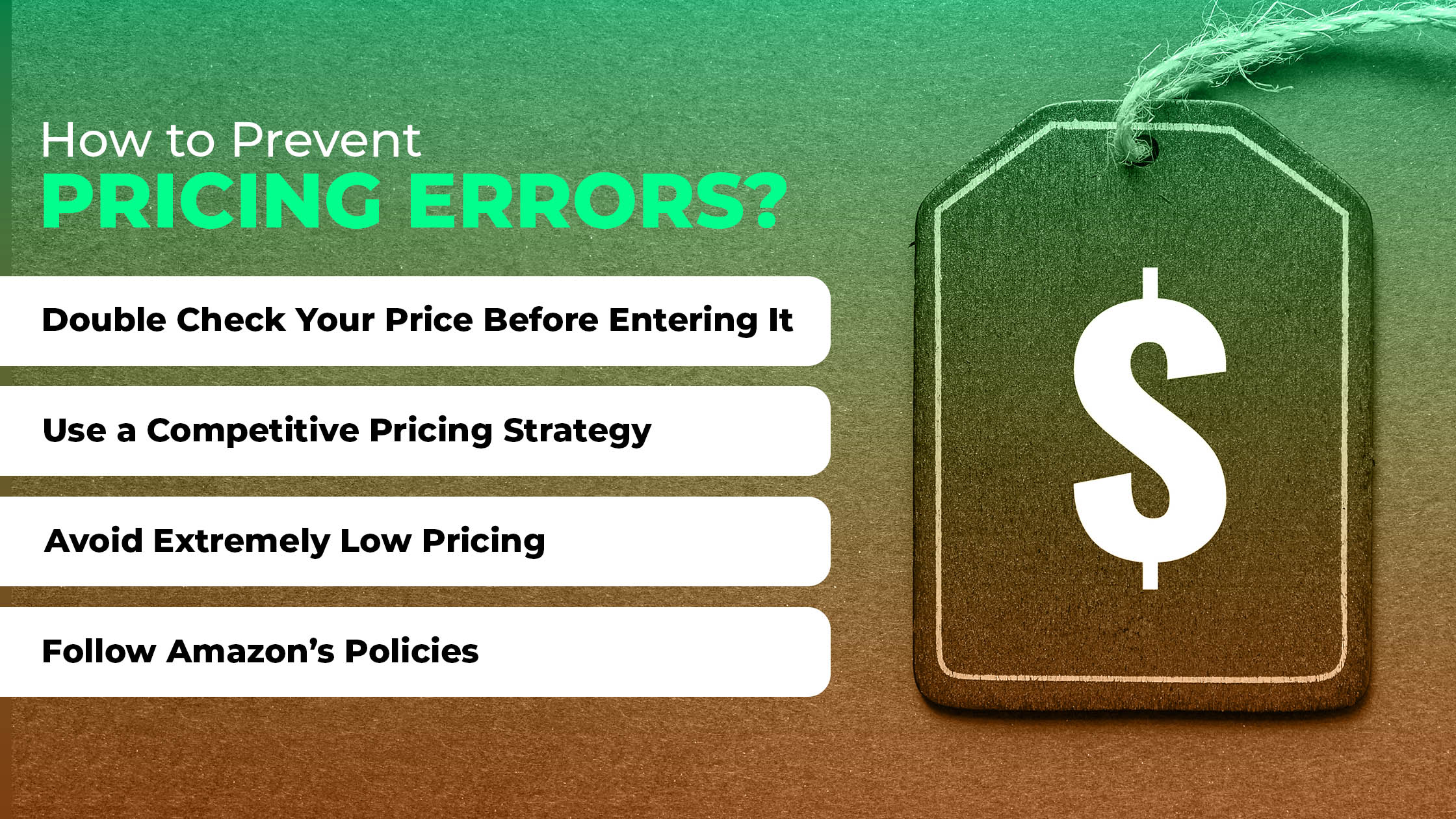 how to prevent pricing errors on Amazon