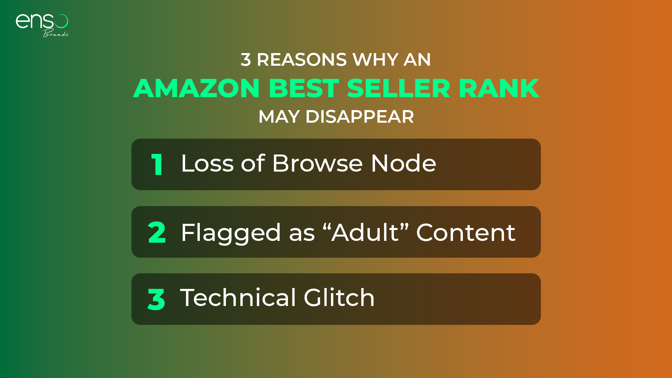 Reasons why your Amazon Best Seller Rank May Disappear