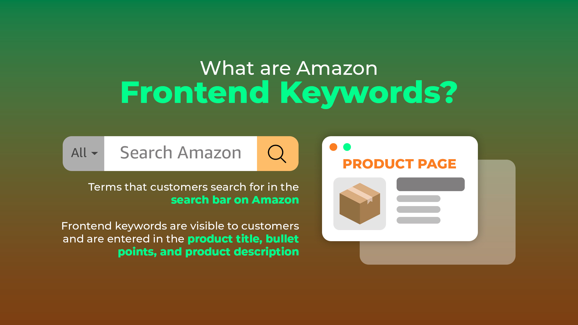 what are amazon frontend keywords